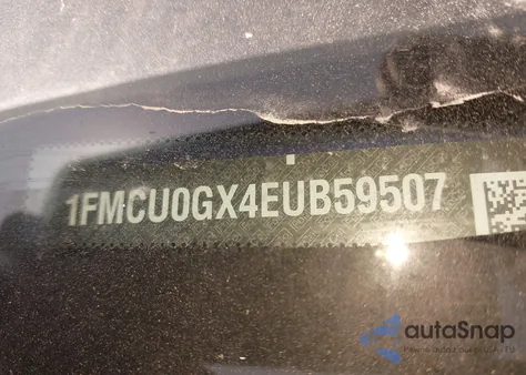 2014 Ford Escape Se from USA, damaged, VIN 1FMCU0GX4EUB59507